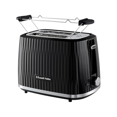 Russell Hobbs Eden 2-slice Toaster (6 browning levels, lift-up function, defrost, reheat & stop function, crumb tray, bun warmer, black) 27371-56 on sale